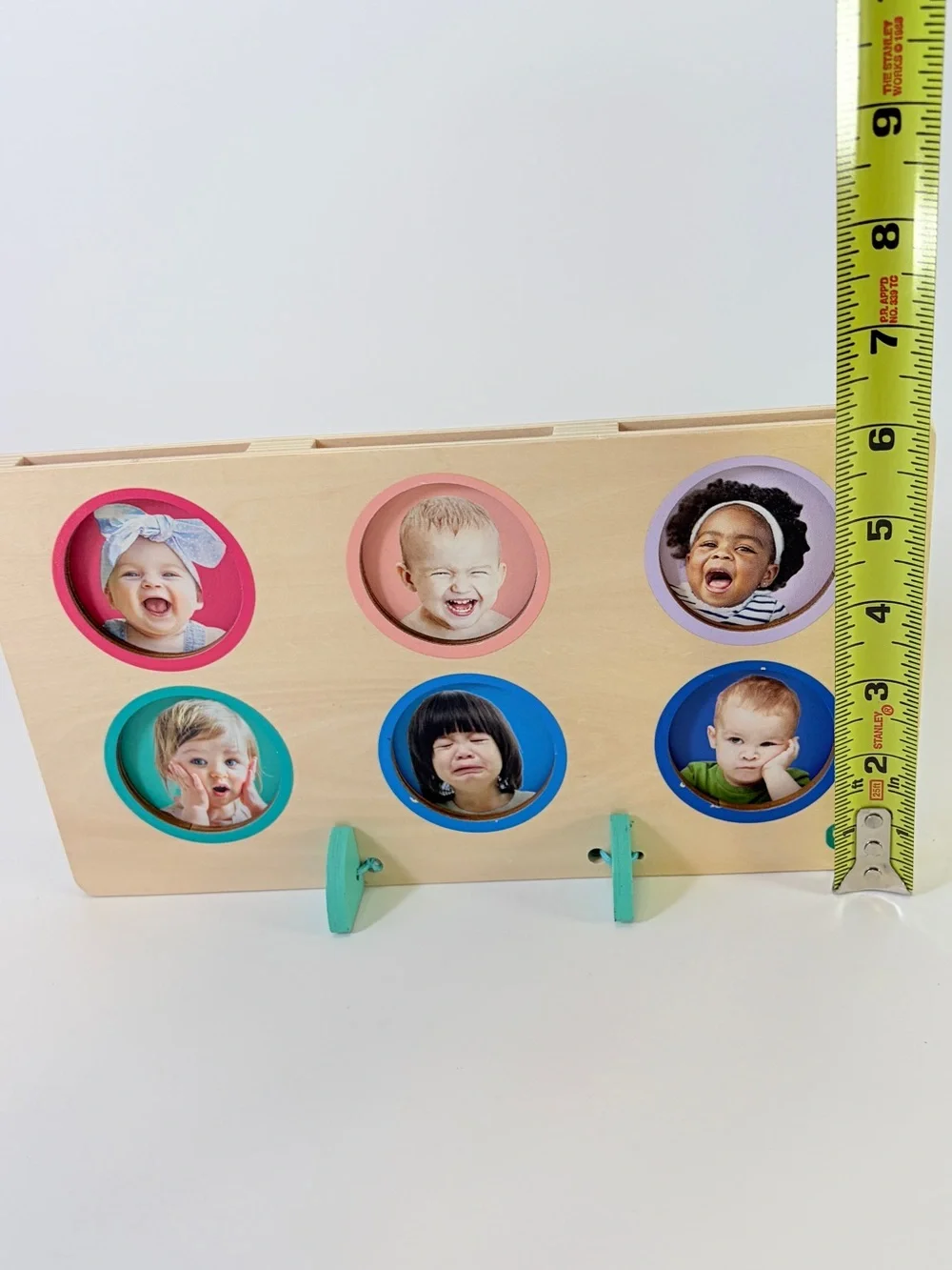 Kiwi‎ Co Panda Crate Emotions Faces Game Wooden Coins Montessori Learning Tool